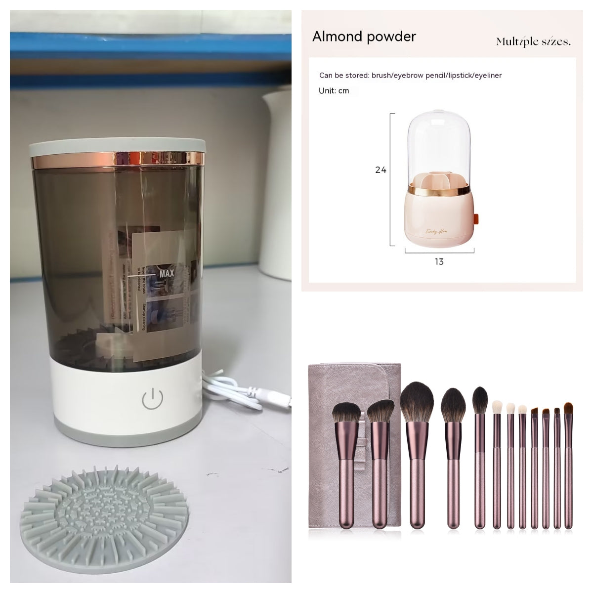 Electric Makeup Brush Cleaner Machine – USB Rechargeable