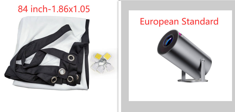 Portable Mini Projector – 4K Support, WiFi & Bluetooth Home Theater