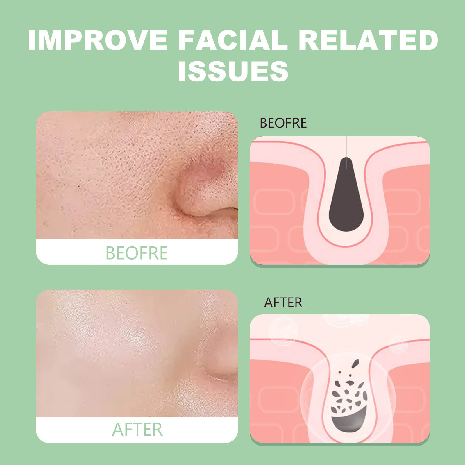 Green Tea Cleansing Mask Stick – Deep Pore Purifying Face Mask