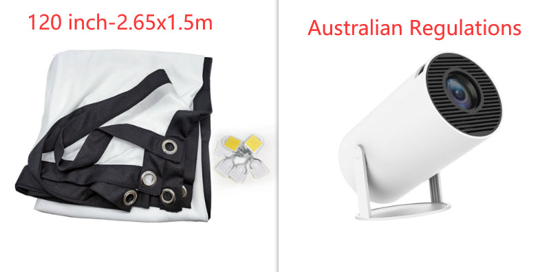 Portable Mini Projector – 4K Support, WiFi & Bluetooth Home Theater