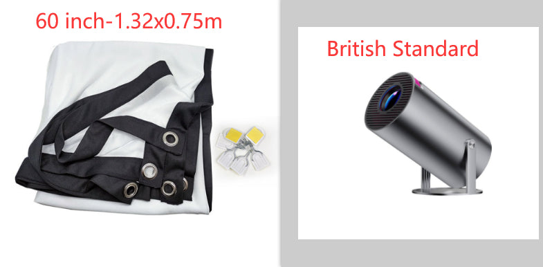 Portable Mini Projector – 4K Support, WiFi & Bluetooth Home Theater