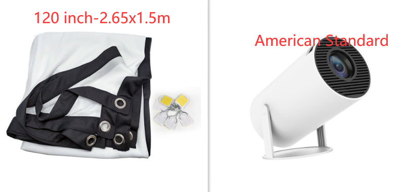 Portable Mini Projector – 4K Support, WiFi & Bluetooth Home Theater