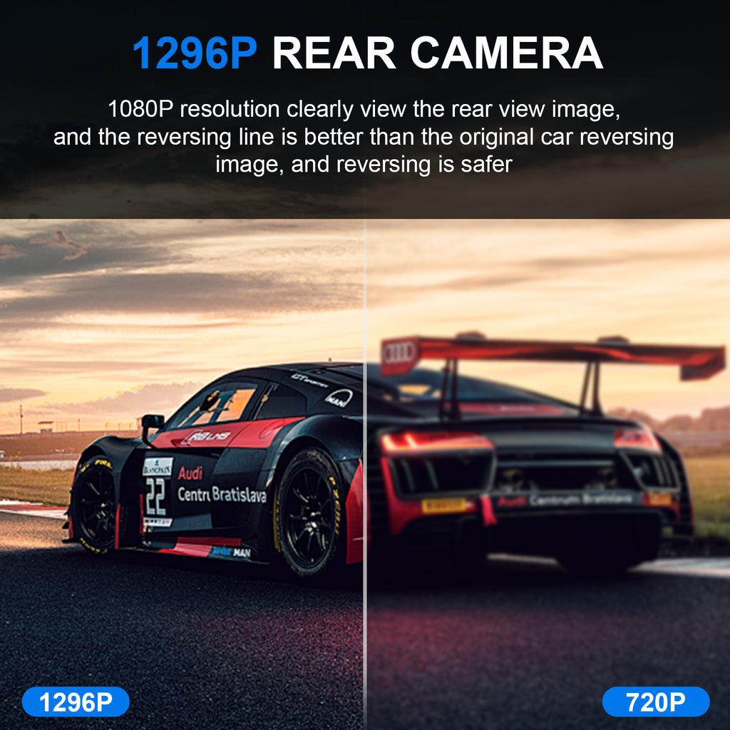 3-Lens Dash Cam Pro – 1296P HD WiFi Front, Rear & Interior Camera