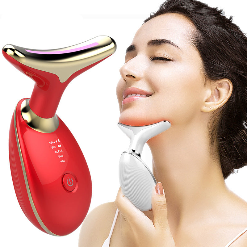EMS Neck Lifting Massager – Microcurrent Wrinkle Remover & LED Therapy